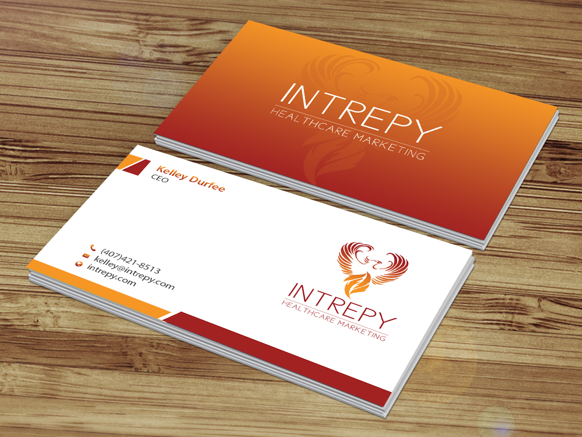 Business Card Design by Creations Box 2015 for Intrepy Healthcare Marketing | Design #12048579