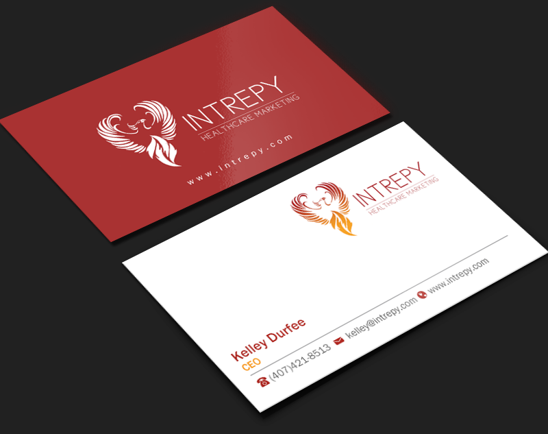 Business Card Design by Brand aid for Intrepy Healthcare Marketing | Design #12045355