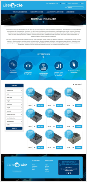 Landing Page-Design von -Marc- für Lite Cycle LLC | Design: #12121036