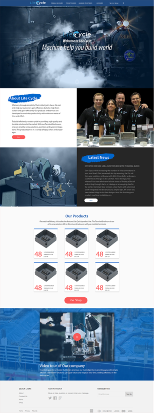 Landing Page-Design von anhongliang für Lite Cycle LLC | Design: #12101650