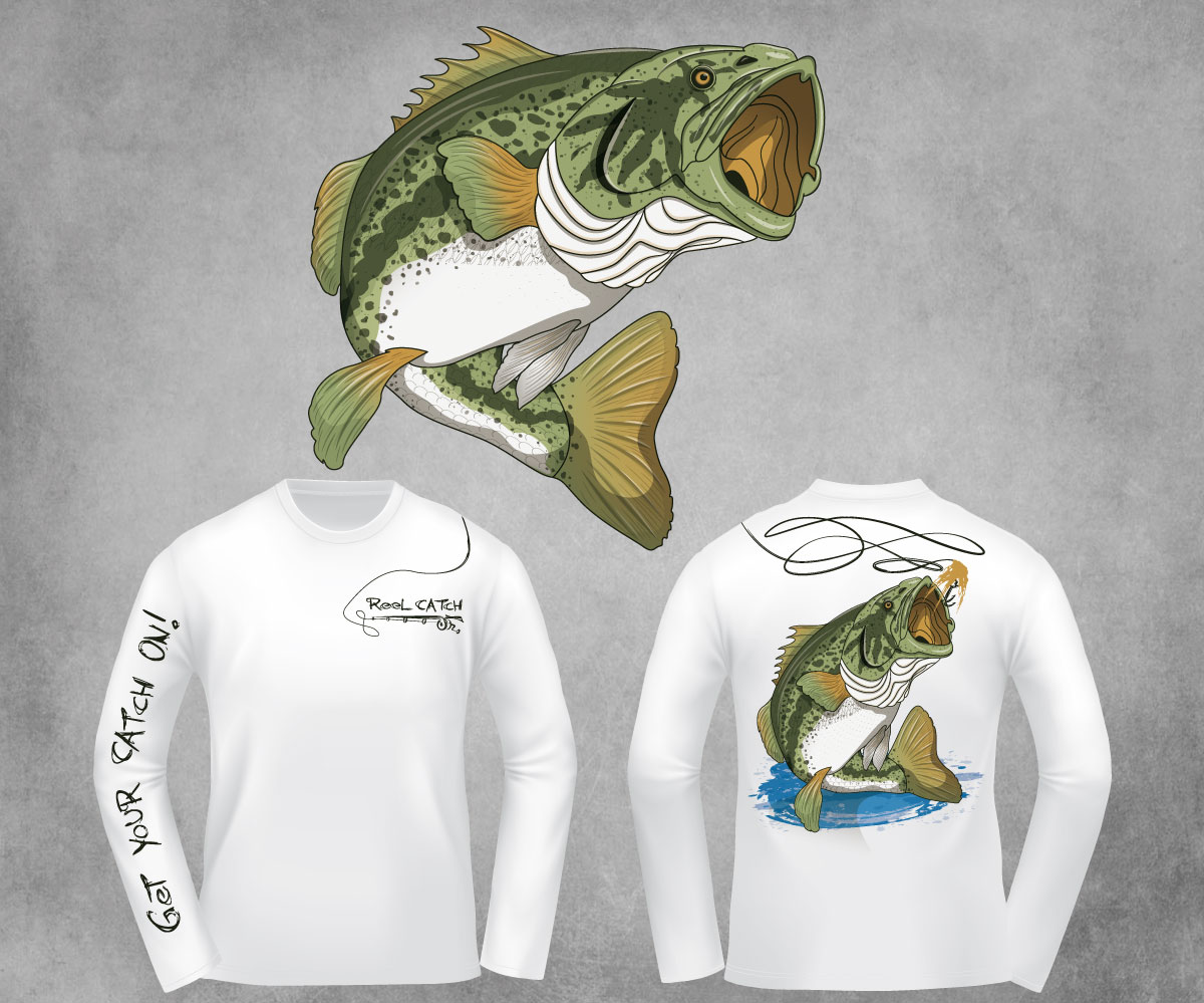T-shirt Design by SpaGGy for Reel Catch LLC | Design #12033194