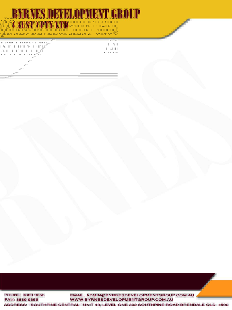 Diseño de Membrete por Adorina(Apex Graphic) para BYRNES DEVELOPMENT GROUP (AUST) PTY LTD | Diseño #2385770