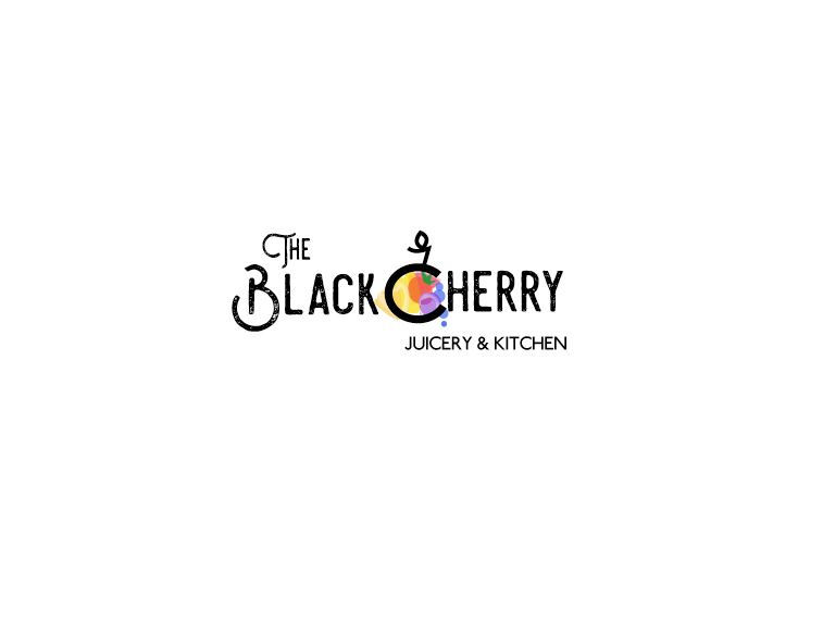 Logo Design by Hiccups Design for The Black Cherry Juicery and Kitchen | Design #12038901