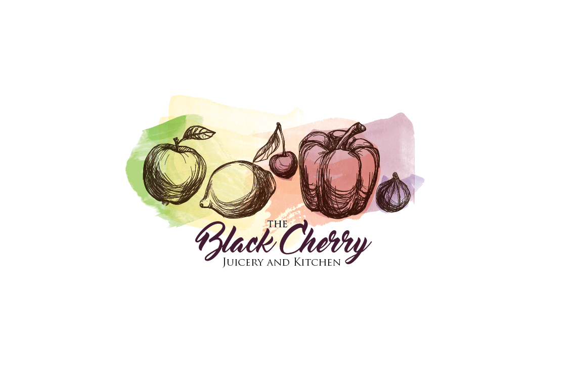 Logo Design by sloggi for The Black Cherry Juicery and Kitchen | Design #12034165