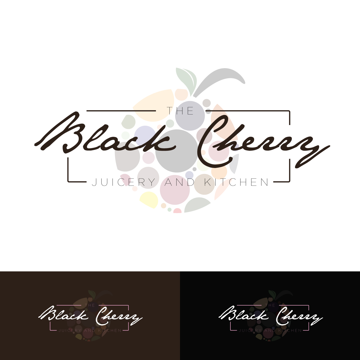 Logo Design by MikaellaFederez for The Black Cherry Juicery and Kitchen | Design #12061830