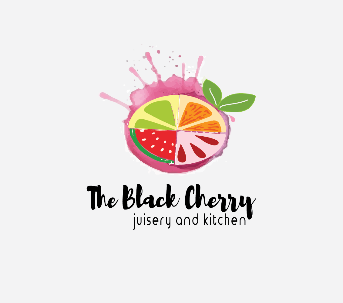 Logo Design by DIVORED for The Black Cherry Juicery and Kitchen | Design #12046557