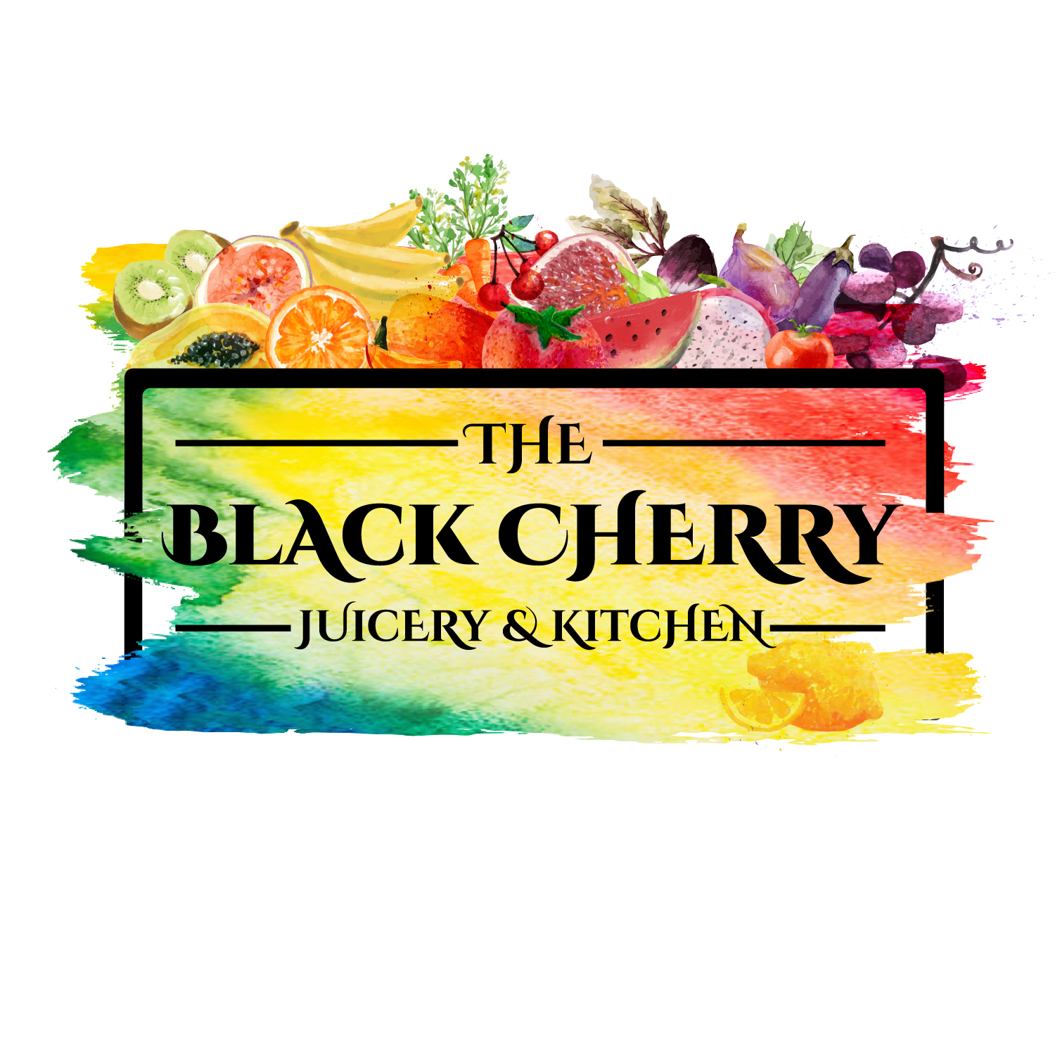 Logo Design by Roma for The Black Cherry Juicery and Kitchen | Design #12034547