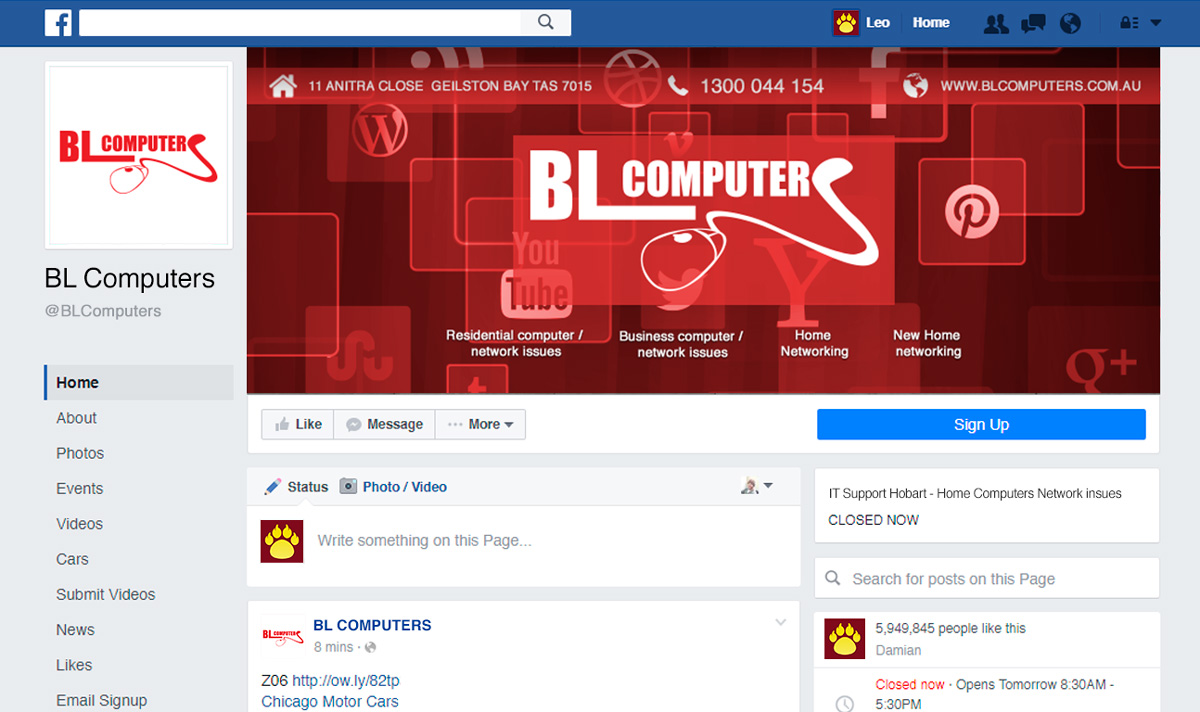 Facebook Design by lionx for BL Computers | Design #12046764