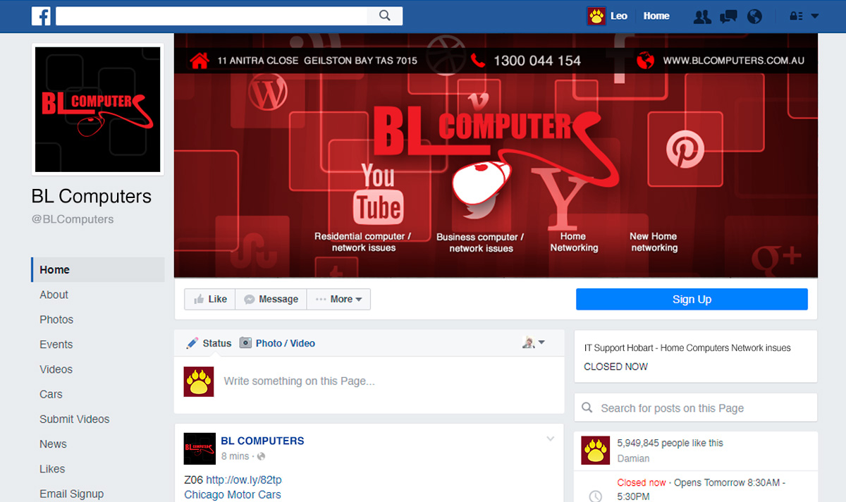 Design Facebook par lionx pour BL Computers | Design #12056718