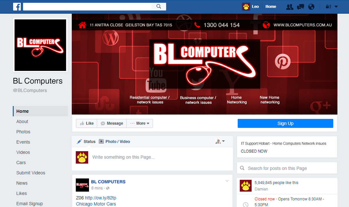 Facebook Design by lionx for BL Computers | Design #12056719