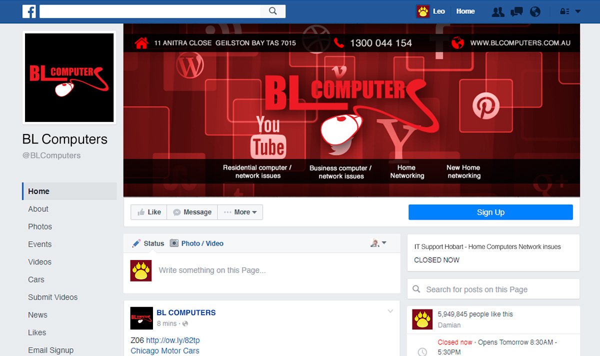 Facebook Design by lionx for BL Computers | Design #12056720