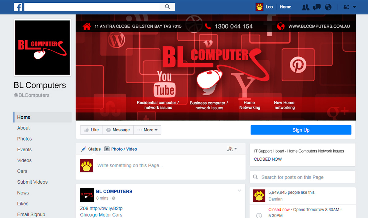 Facebook Design by lionx for BL Computers | Design #12056721