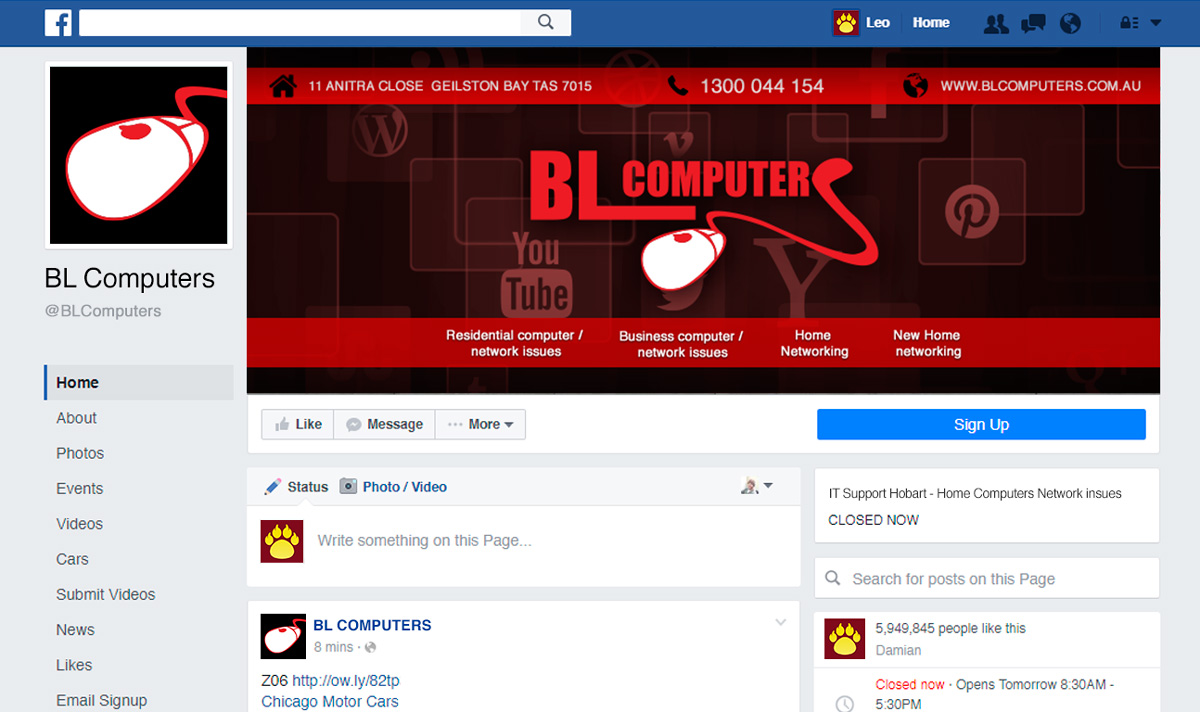 Design Facebook par lionx pour BL Computers | Design #12056766