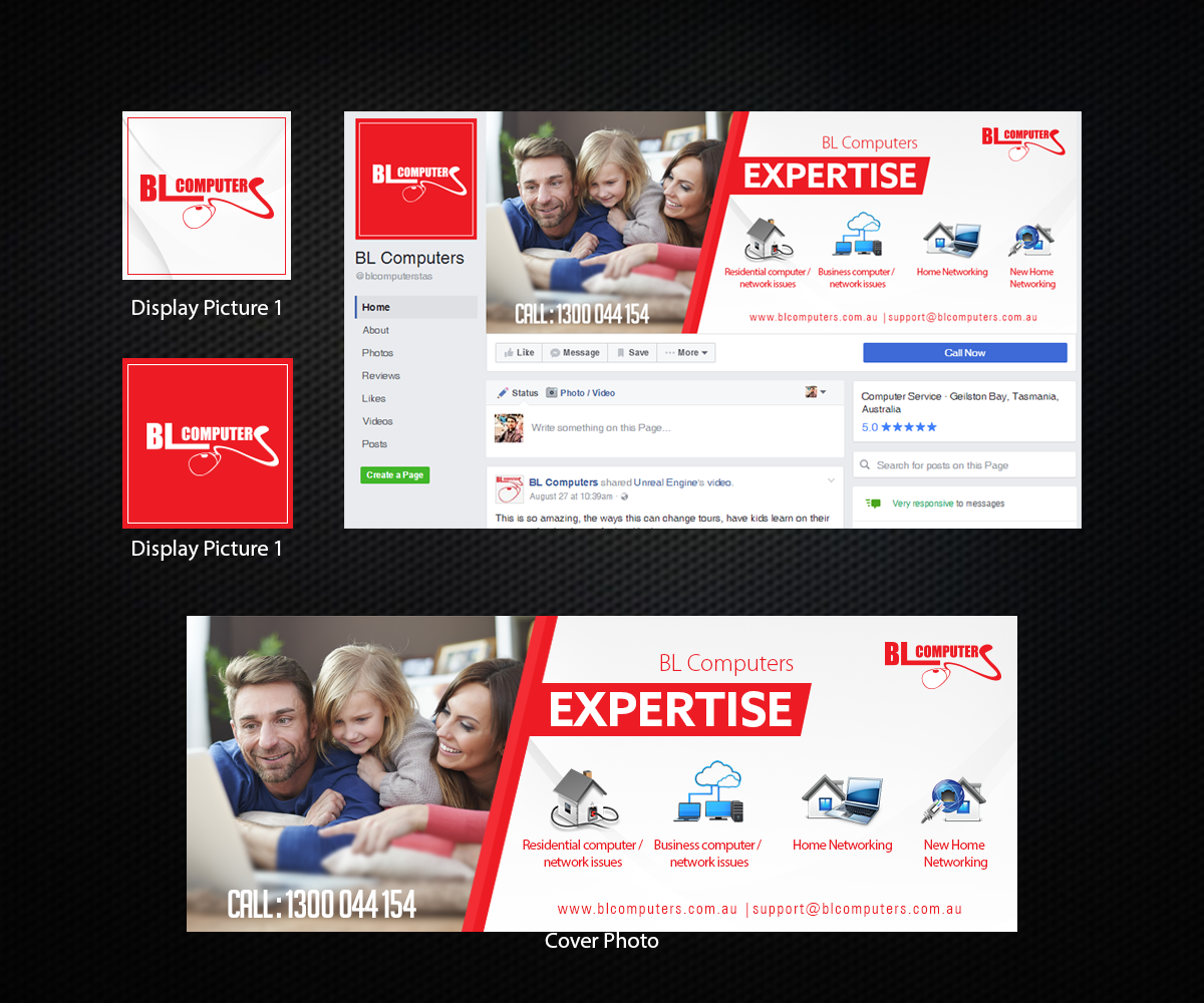 Facebook-Design von Hsi Graphics für BL Computers | Design #12108887