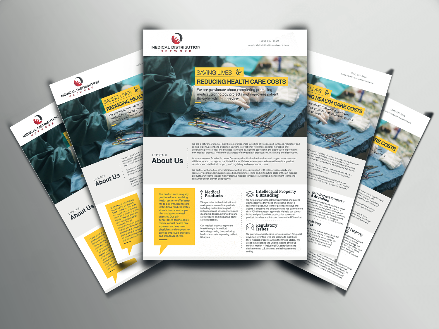 modern sell sheet design