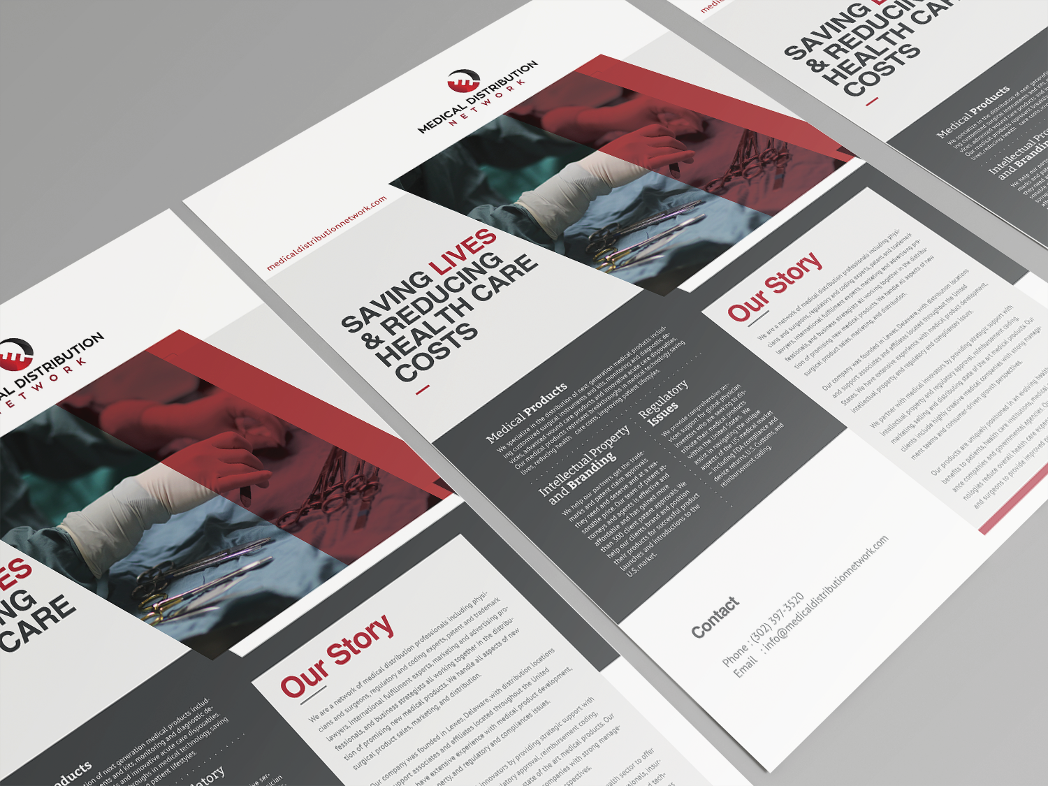 modern sell sheet design