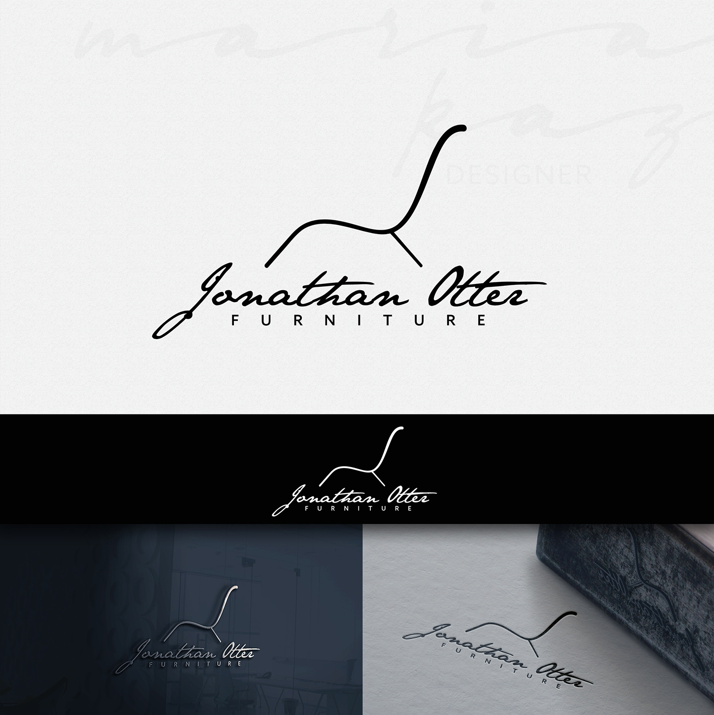Logo Design by maria-kaz for Jonathan  Otter - Furniture Maker | Design #12104500