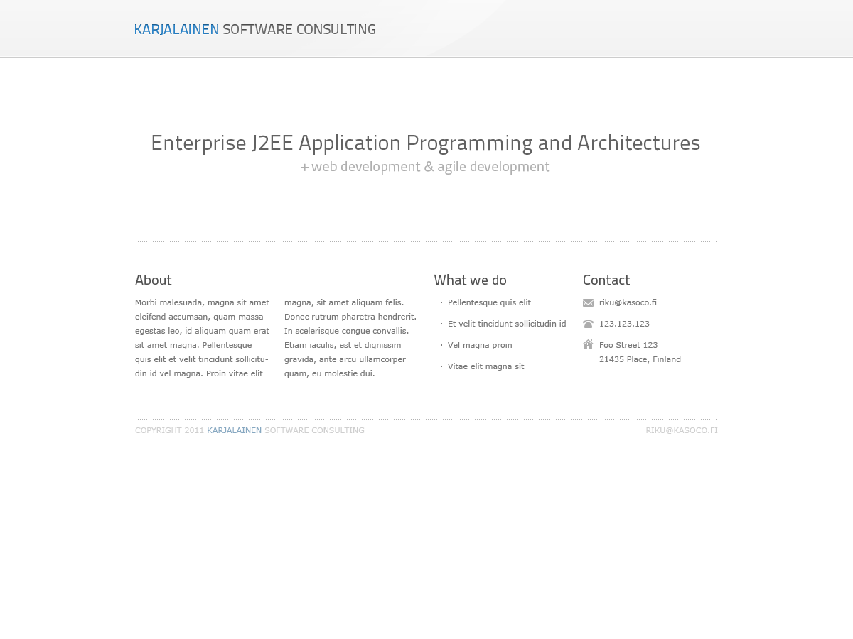 Diseño Web por Martti Laine para este proyecto | Diseño #511388