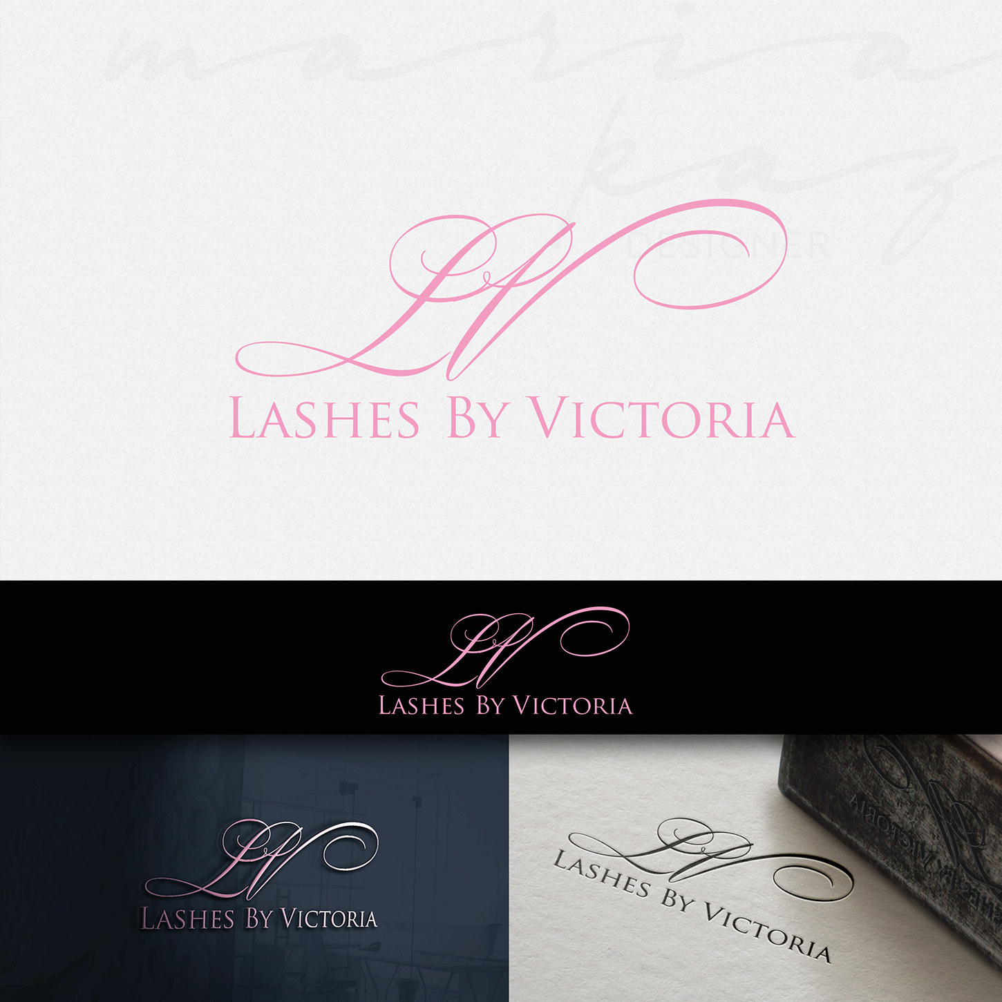 Logo Design by maria-kaz for Lashes By Victoria | Design #12140403