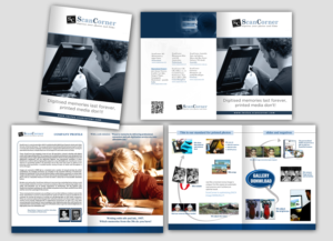 Design ScanCorner company book brochure based on template