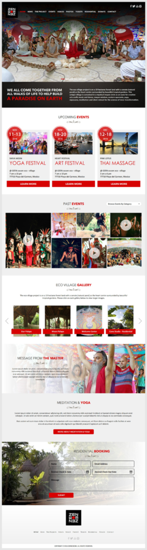 meditation/yoga retreat eco village ashram commune website | Diseño Web por -Marc-