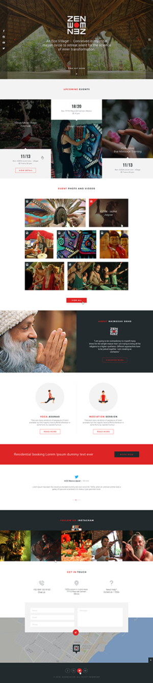 meditation/yoga retreat eco village ashram commune website | Diseño Web por Ved Web Services