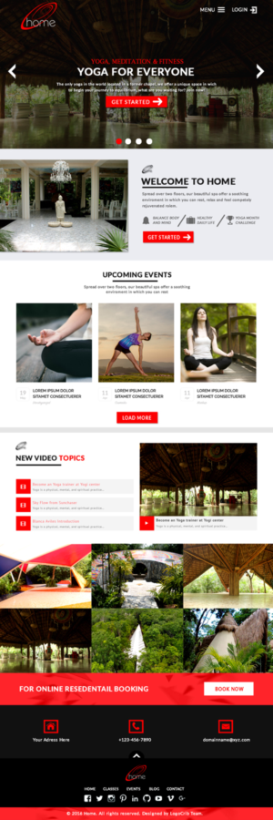 meditation/yoga retreat eco village ashram commune website | Web Design par bdesigner9