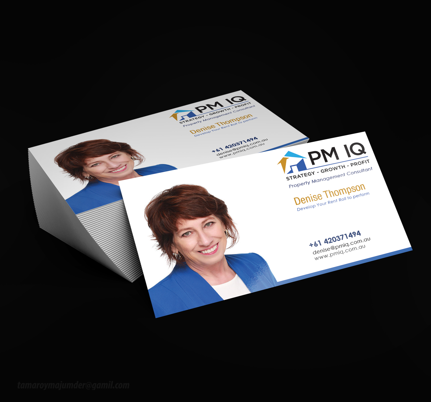 Business Card Design by Tama R.M for PM IQ | Design #12047313