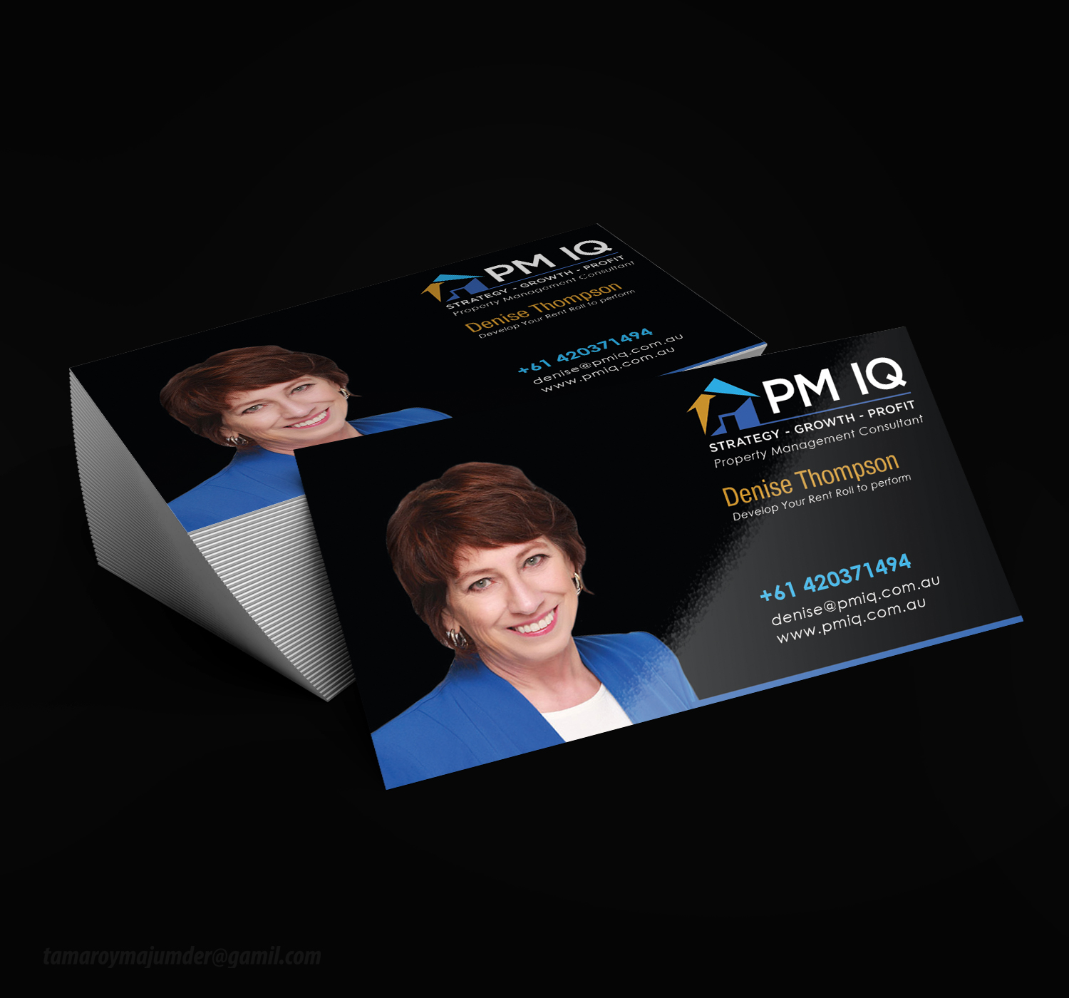 Business Card Design by Tama R.M for PM IQ | Design #12047314
