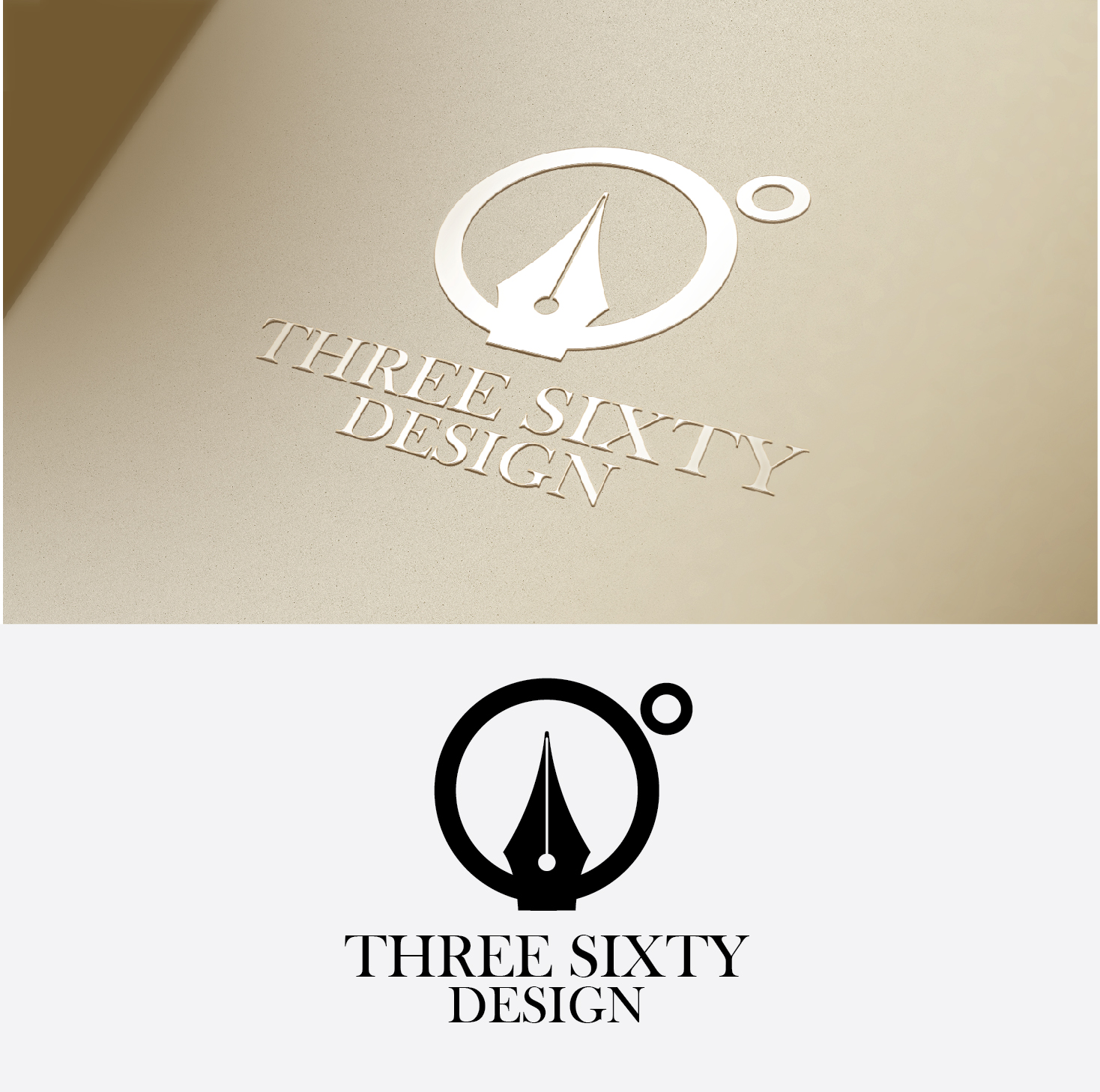 Logo Design by dcruzcreative advertising for three sixty design | Design #12099151