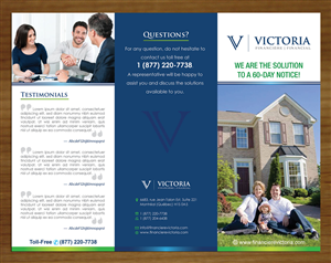 Broschüren-Design von Sbss für Financière Victoria Inc. | Design: #2391832