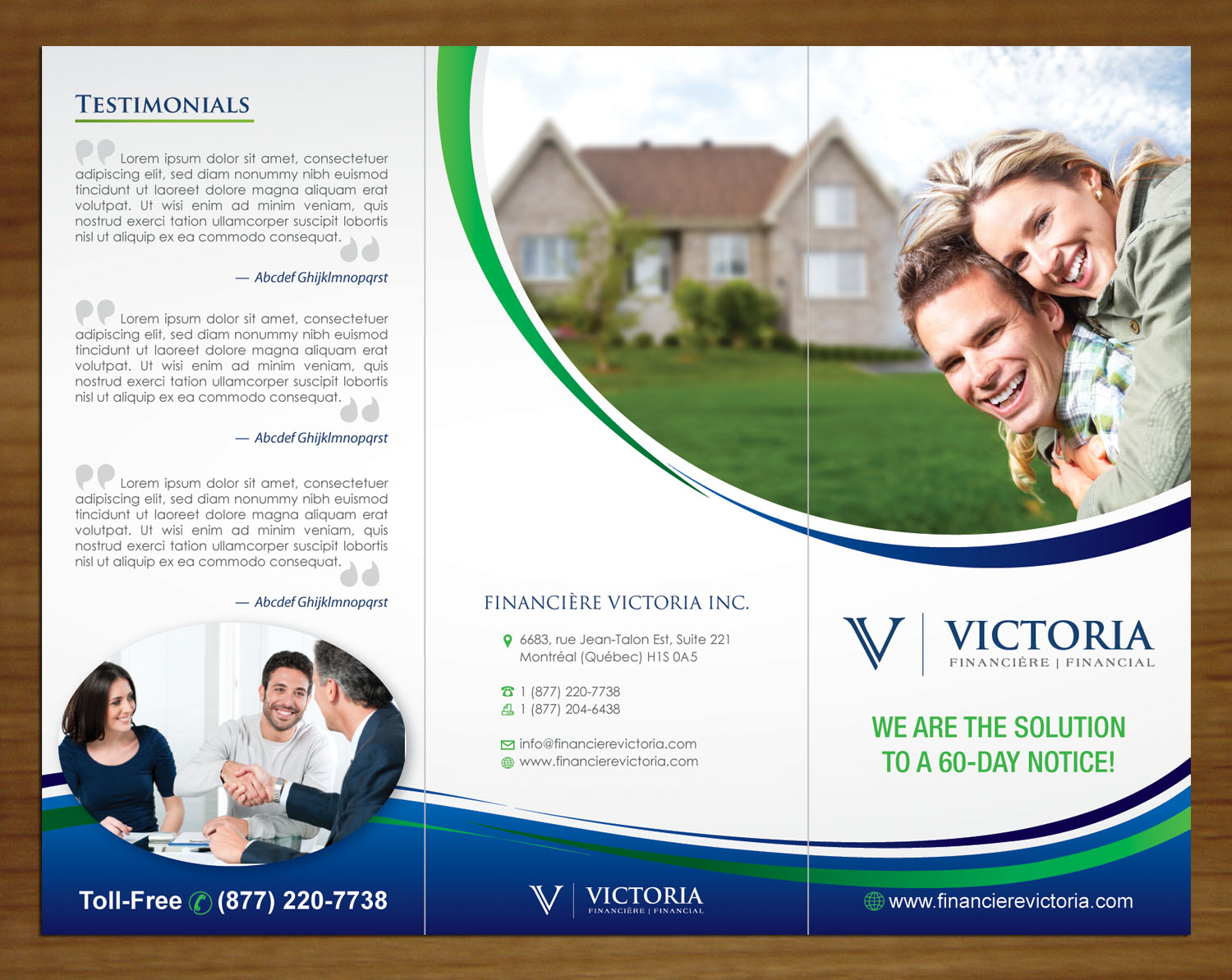 Broschüren-Design von Sbss für Financière Victoria Inc. | Design #2391836