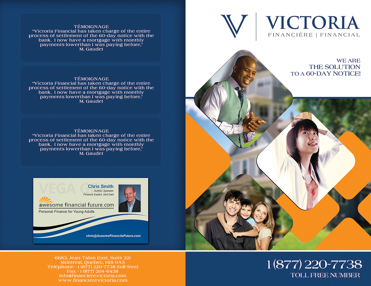 Design de Brochure par VEGA-Designs pour Financière Victoria Inc. | Design #2397785