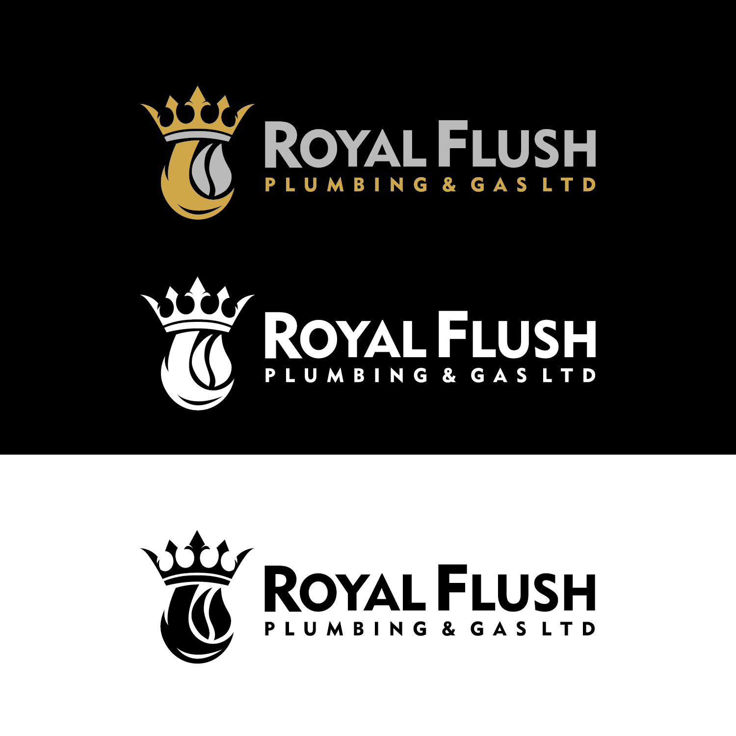 Logo Design by moisesf for RoyalFlush Plumbing & Gas Ltd | Design #12079427