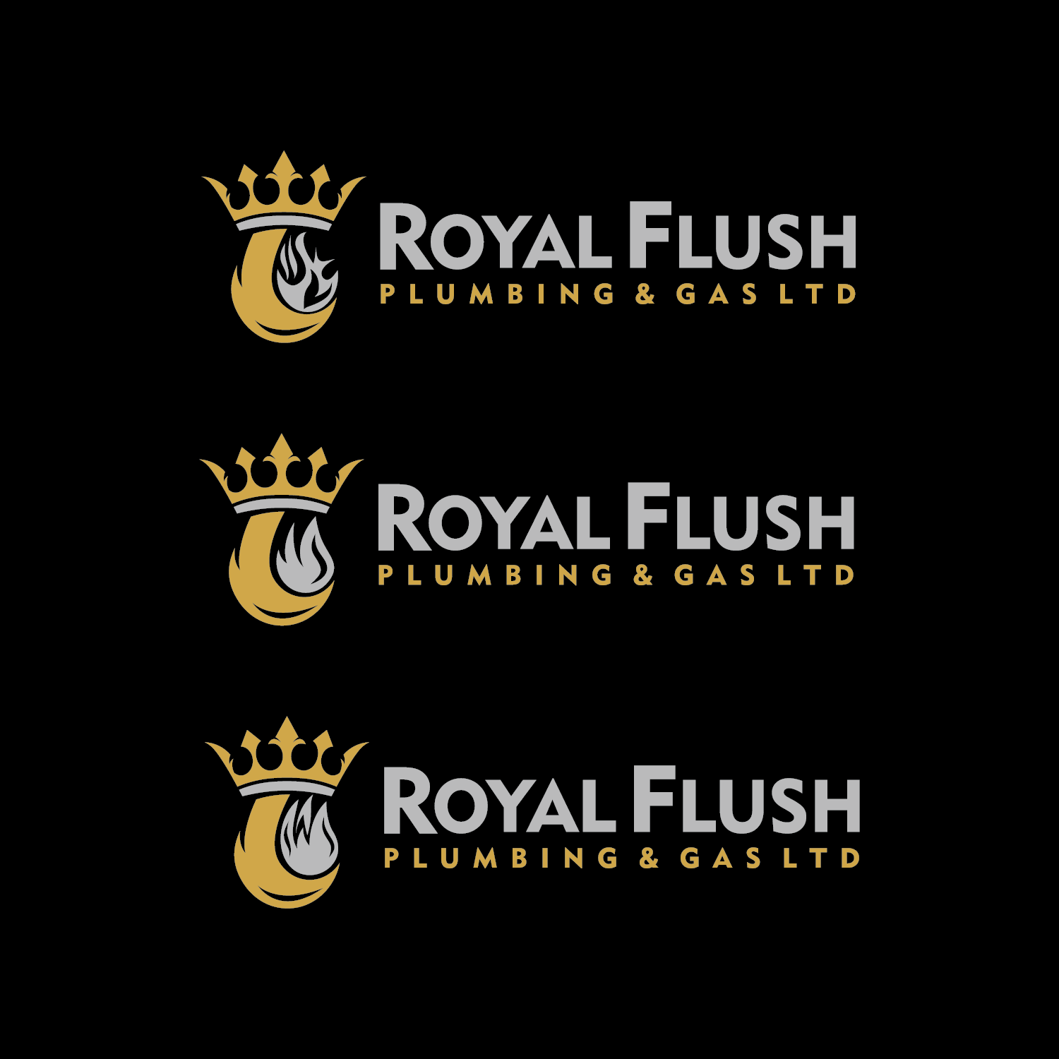 Logo Design by moisesf for RoyalFlush Plumbing & Gas Ltd | Design #12142734