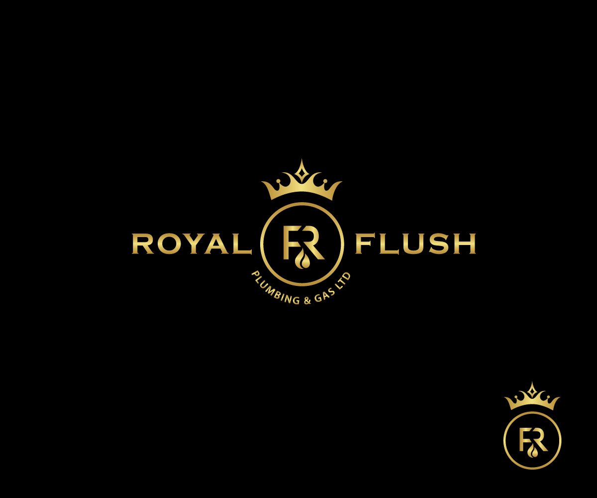 Logo Design by thulet for RoyalFlush Plumbing & Gas Ltd | Design #12081053