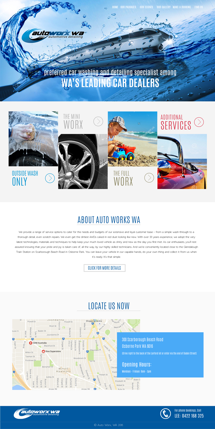 Wix Design by webxvision for AutoWorx | Design #12199789