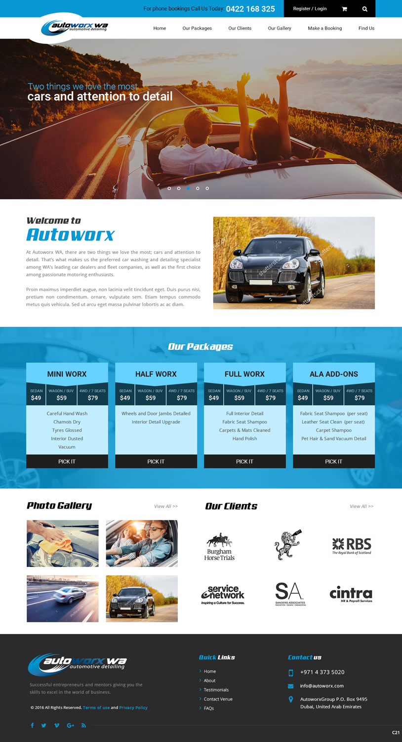 Design Wix par pb pour AutoWorx | Design #12071769