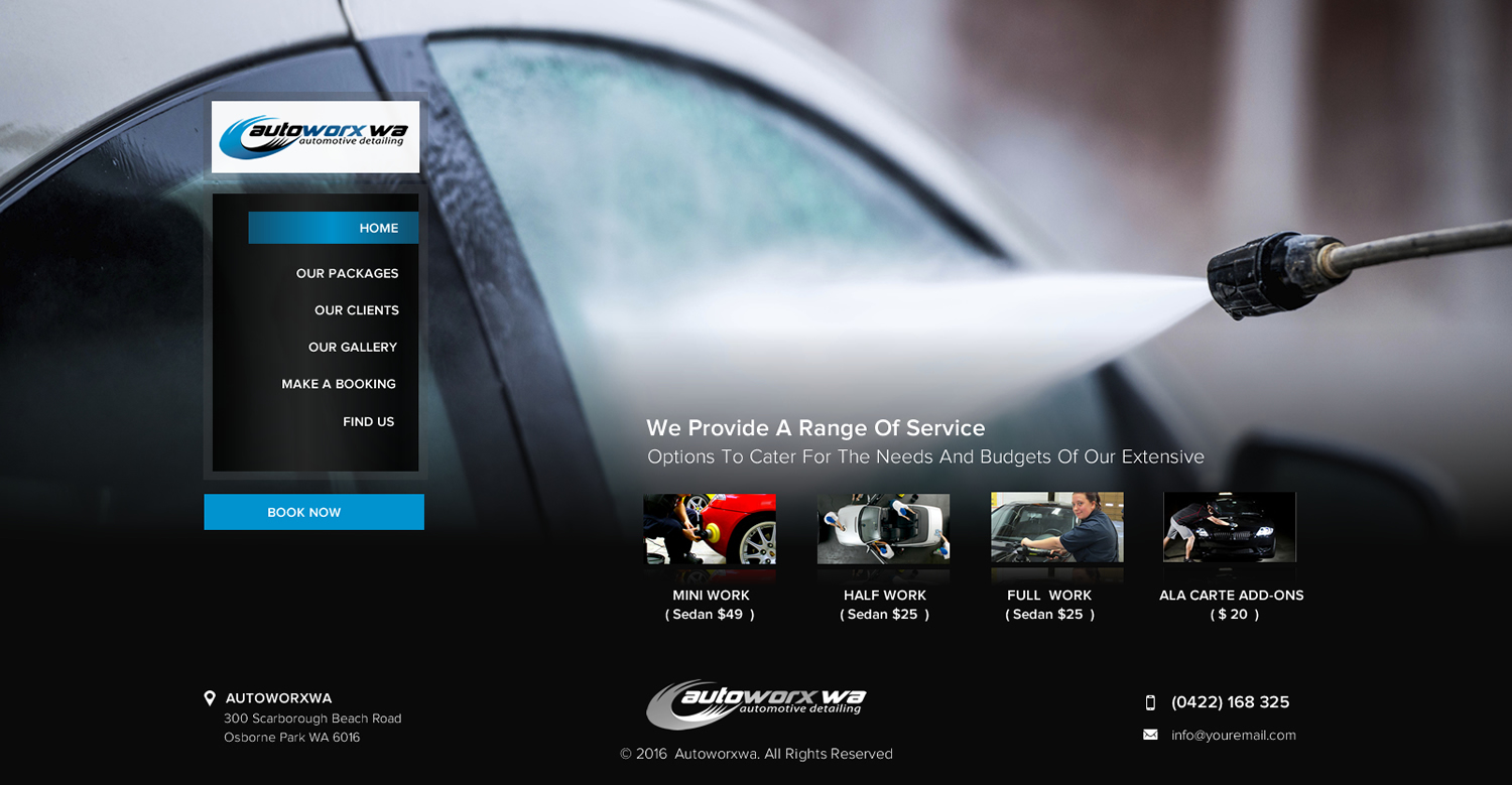 Diseño Wix por Sbss para AutoWorx | Diseño #12054852