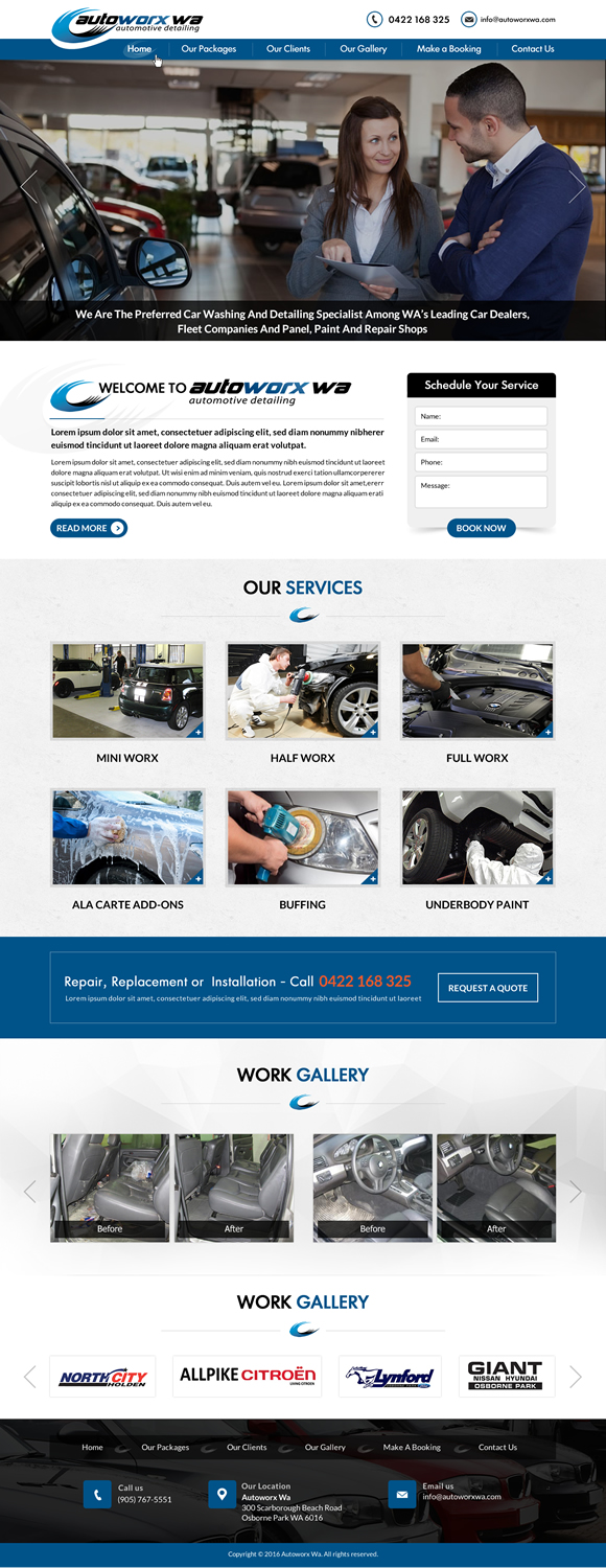 Design Wix par Sbss pour AutoWorx | Design #12063993