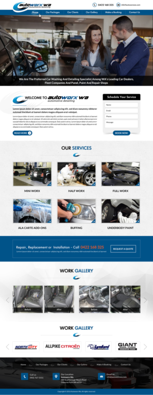 Design Wix par Sbss pour AutoWorx | Design : #12063993