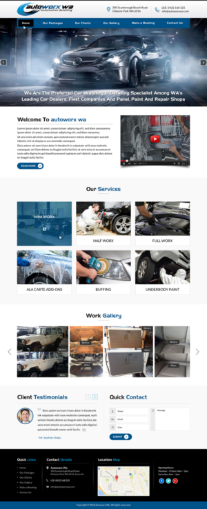 Design Wix par Sbss pour AutoWorx | Design : #12063999