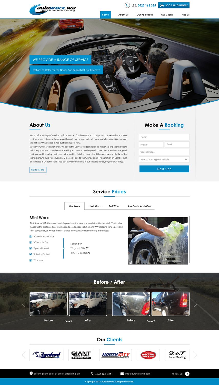 Design Wix par Sbss pour AutoWorx | Design #12064056