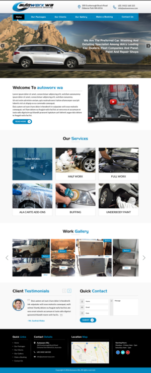 Design Wix par Sbss pour AutoWorx | Design : #12085755