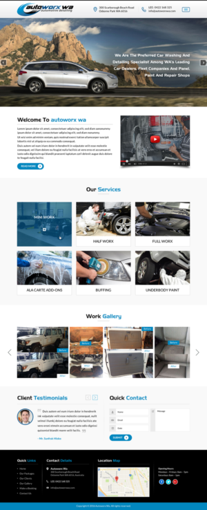 Design Wix par Sbss pour AutoWorx | Design : #12085756