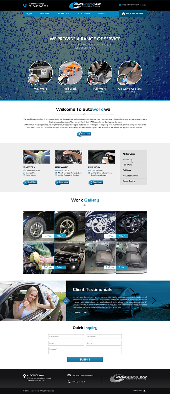Design Wix par Sbss pour AutoWorx | Design #12085757