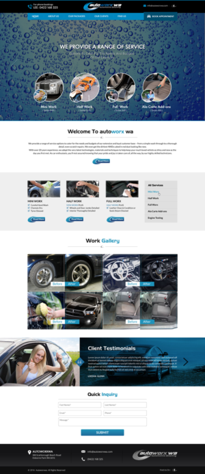 Design Wix par Sbss pour AutoWorx | Design : #12085757