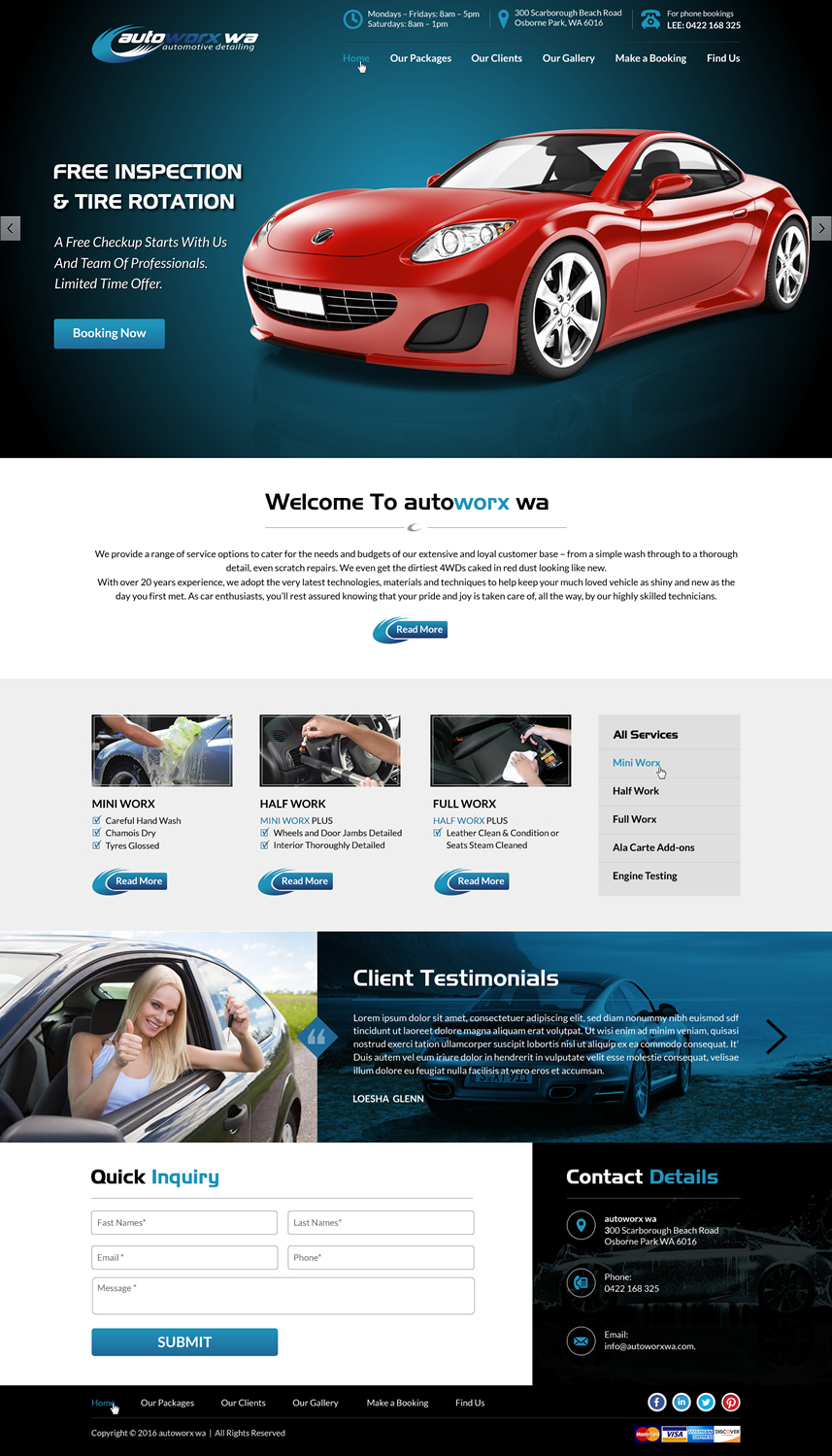 Design Wix par Sbss pour AutoWorx | Design #12106073