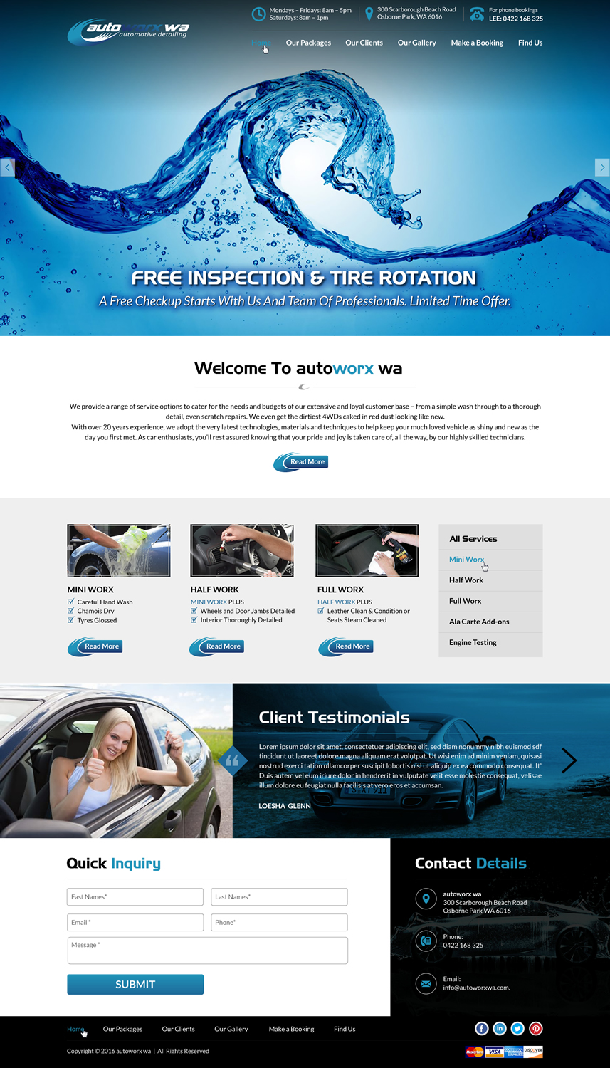 Diseño Wix por Sbss para AutoWorx | Diseño #12106074