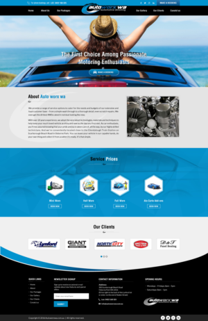 Design Wix par Sbss pour AutoWorx | Design : #12118191